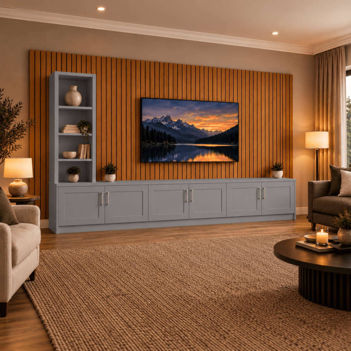 Shire Shaker Media Wall Unit - Left Hand Bookcase 30 - Online Bedrooms