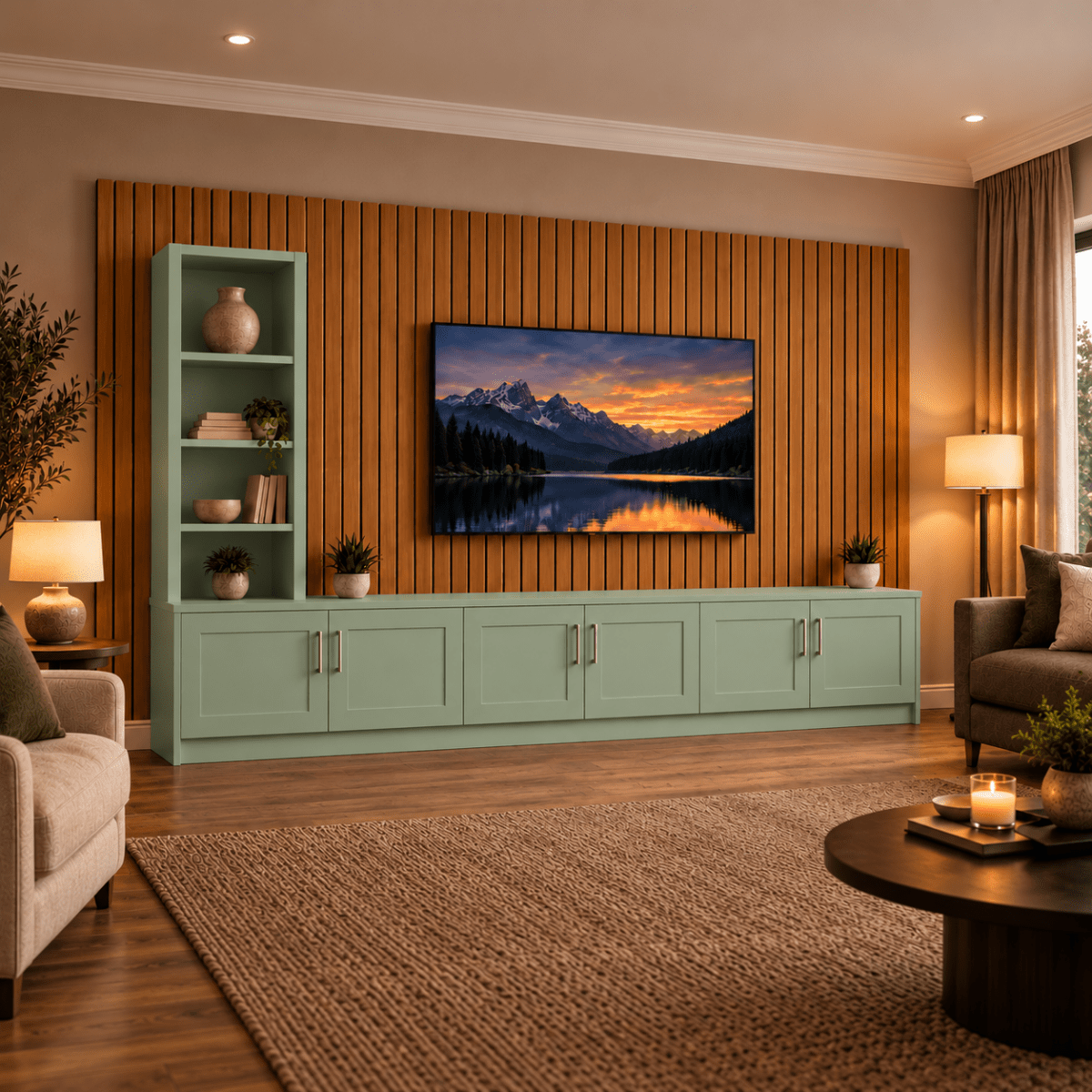 Shire Shaker Media Wall Unit - Left Hand Bookcase 31 - Online Bedrooms