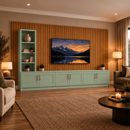 Shire Shaker Media Wall Unit - Left Hand Bookcase 31 - Online Bedrooms