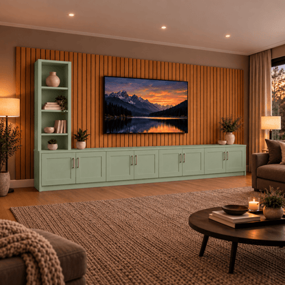 Shire Shaker Media Wall Unit - Left Hand Bookcase 37 - Online Bedrooms