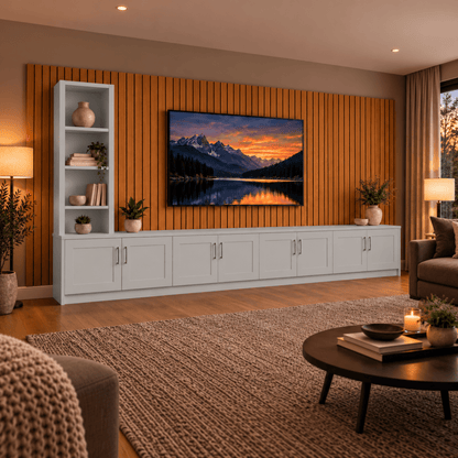 Shire Shaker Media Wall Unit - Left Hand Bookcase 35 - Online Bedrooms