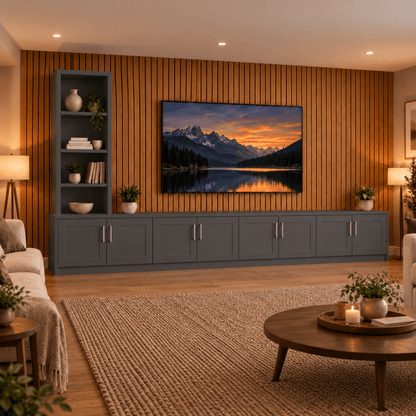 Shire Shaker Media Wall Unit - Left Hand Bookcase 46 - Online Bedrooms
