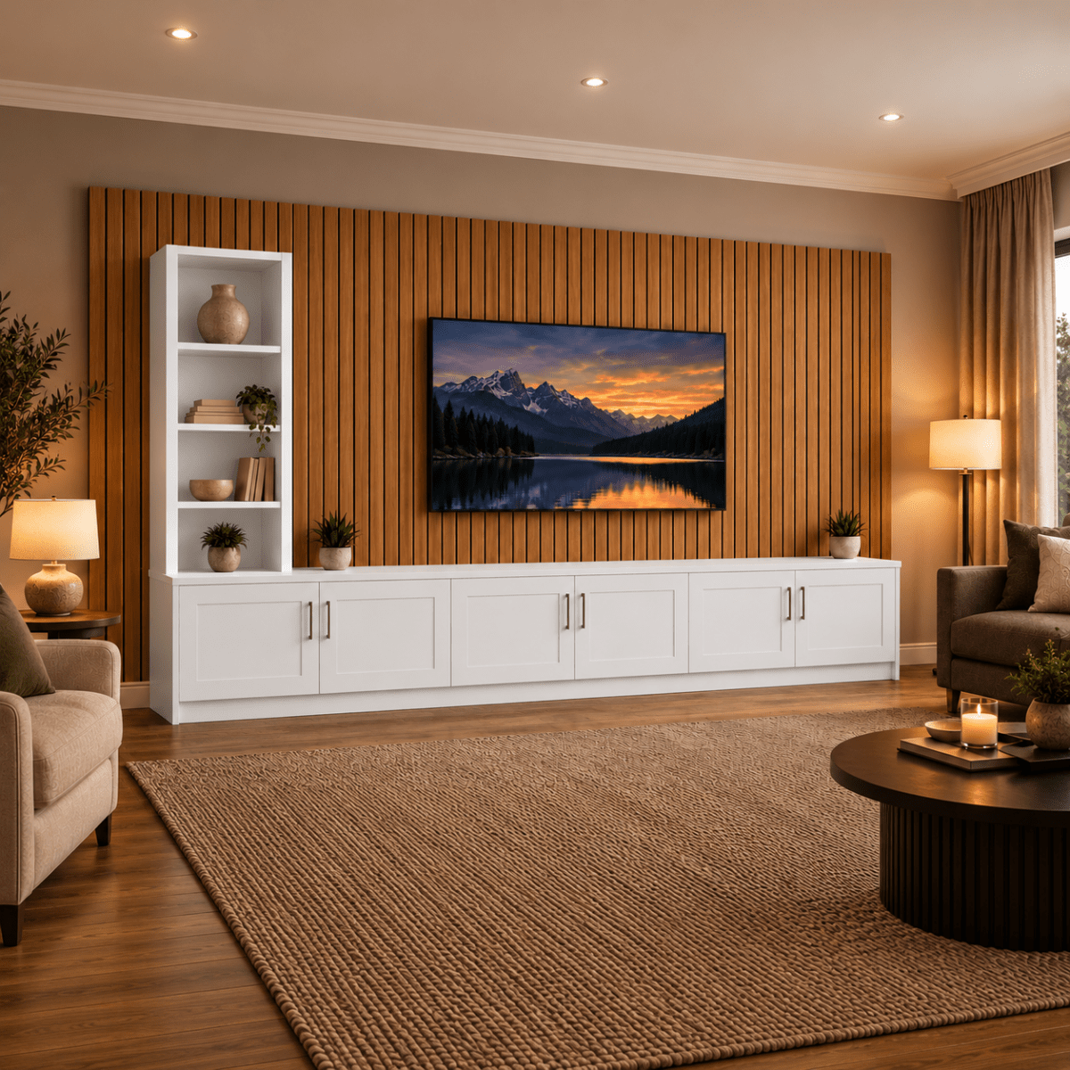 Shire Shaker Media Wall Unit - Left Hand Bookcase 26 - Online Bedrooms