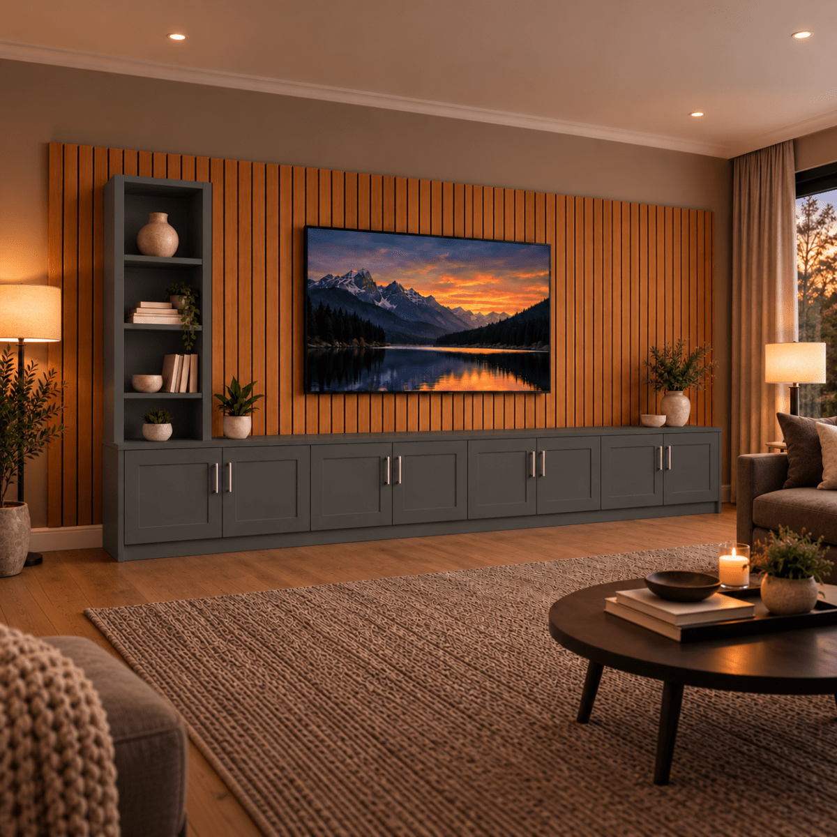 Shire Shaker Media Wall Unit - Left Hand Bookcase 34 - Online Bedrooms
