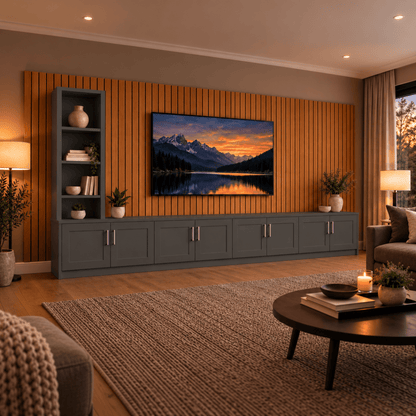 Shire Shaker Media Wall Unit - Left Hand Bookcase 34 - Online Bedrooms
