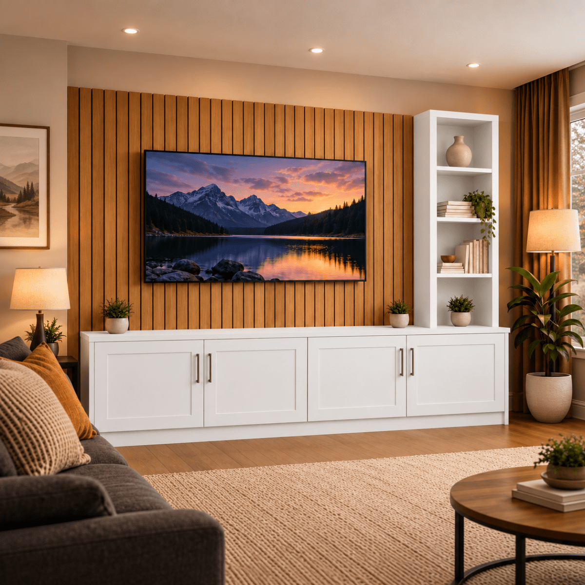 Shire Shaker Media Wall Unit - Right Hand Bookcase 1 - Online Bedrooms