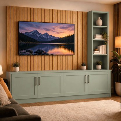 Shire Shaker Media Wall Unit - Right Hand Bookcase 6 - Online Bedrooms