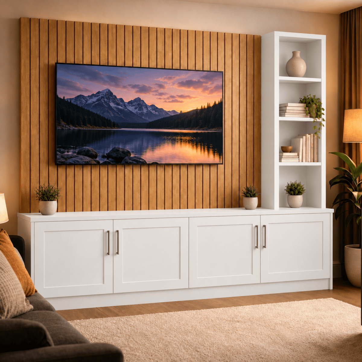 Shire Shaker Media Wall Unit - Right Hand Bookcase 4 - Online Bedrooms