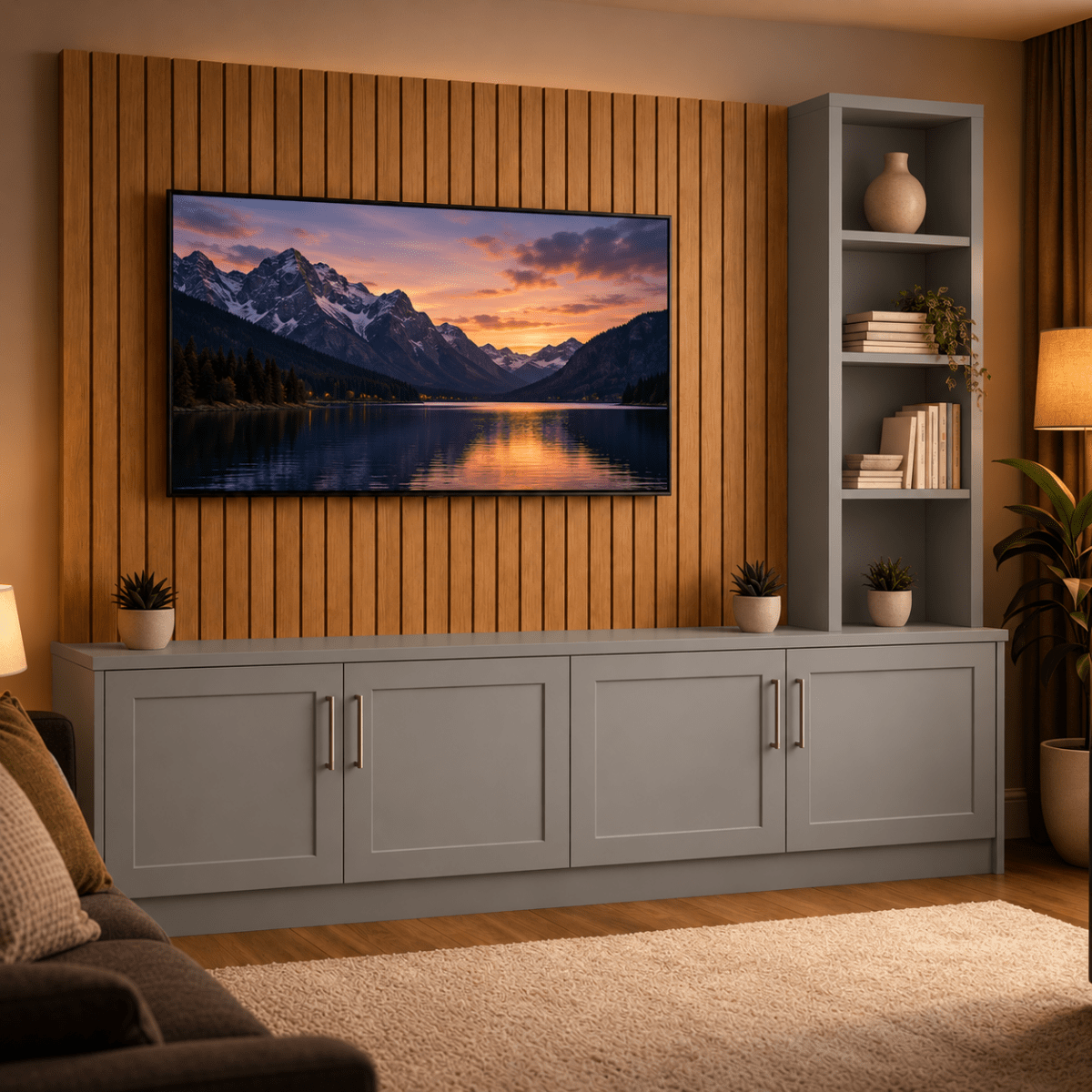 Shire Shaker Media Wall Unit - Right Hand Bookcase 7 - Online Bedrooms