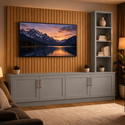 Shire Shaker Media Wall Unit - Right Hand Bookcase 7 - Online Bedrooms