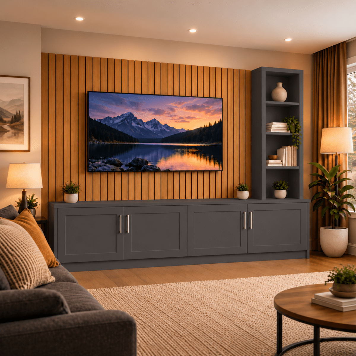 Shire Shaker Media Wall Unit - Right Hand Bookcase 4 - Online Bedrooms