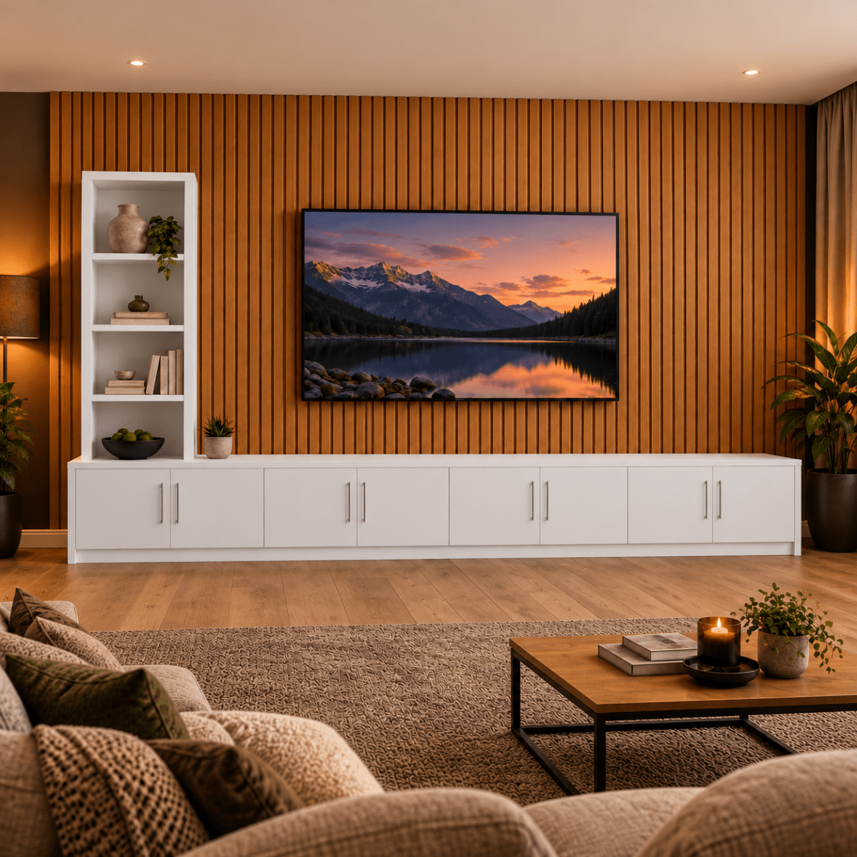 Shire Smooth Media Wall Unit - Left Hand Bookcase 51 - Online Bedrooms