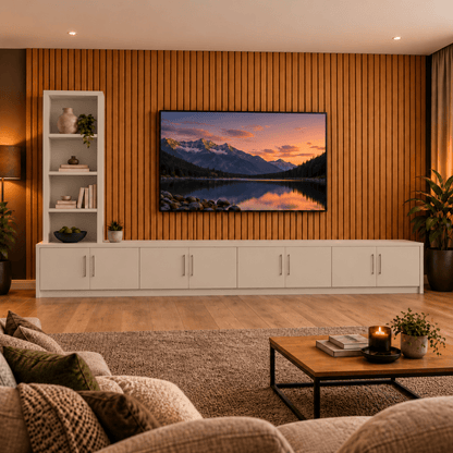 Shire Smooth Media Wall Unit - Left Hand Bookcase 52 - Online Bedrooms