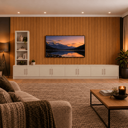 Shire Smooth Media Wall Unit - Left Hand Bookcase 45 - Online Bedrooms