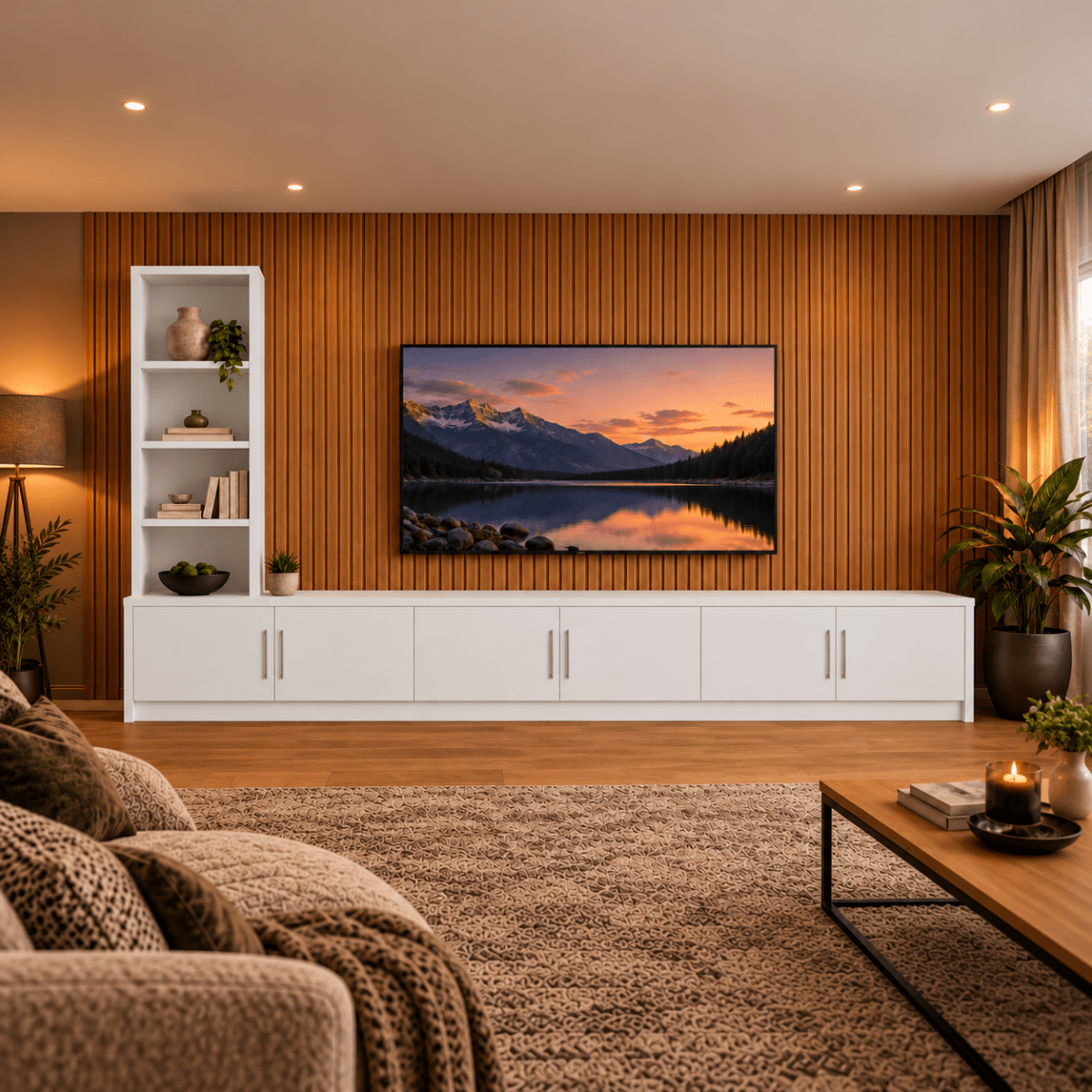 Shire Smooth Media Wall Unit - Left Hand Bookcase 30 - Online Bedrooms
