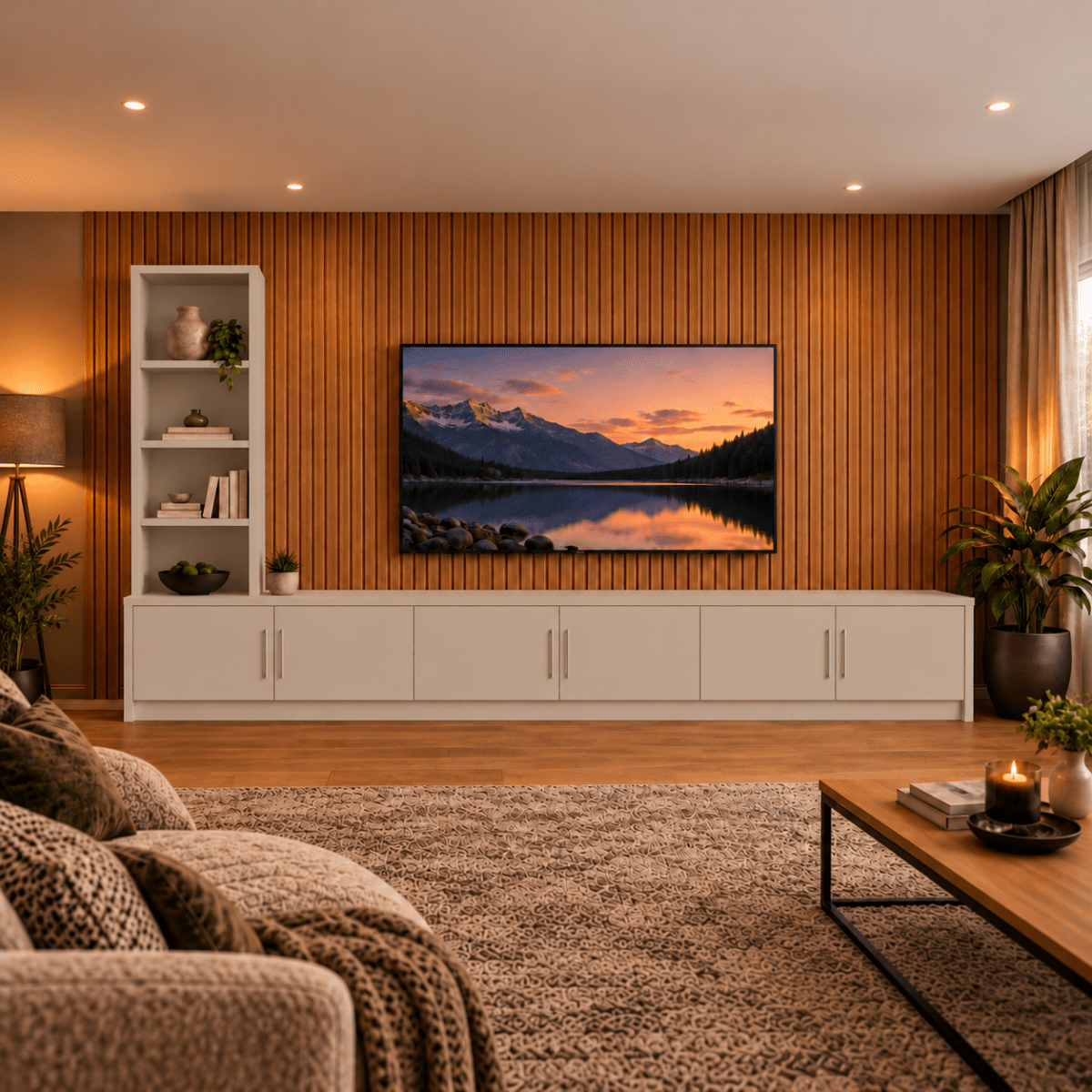 Shire Smooth Media Wall Unit - Left Hand Bookcase 31 - Online Bedrooms