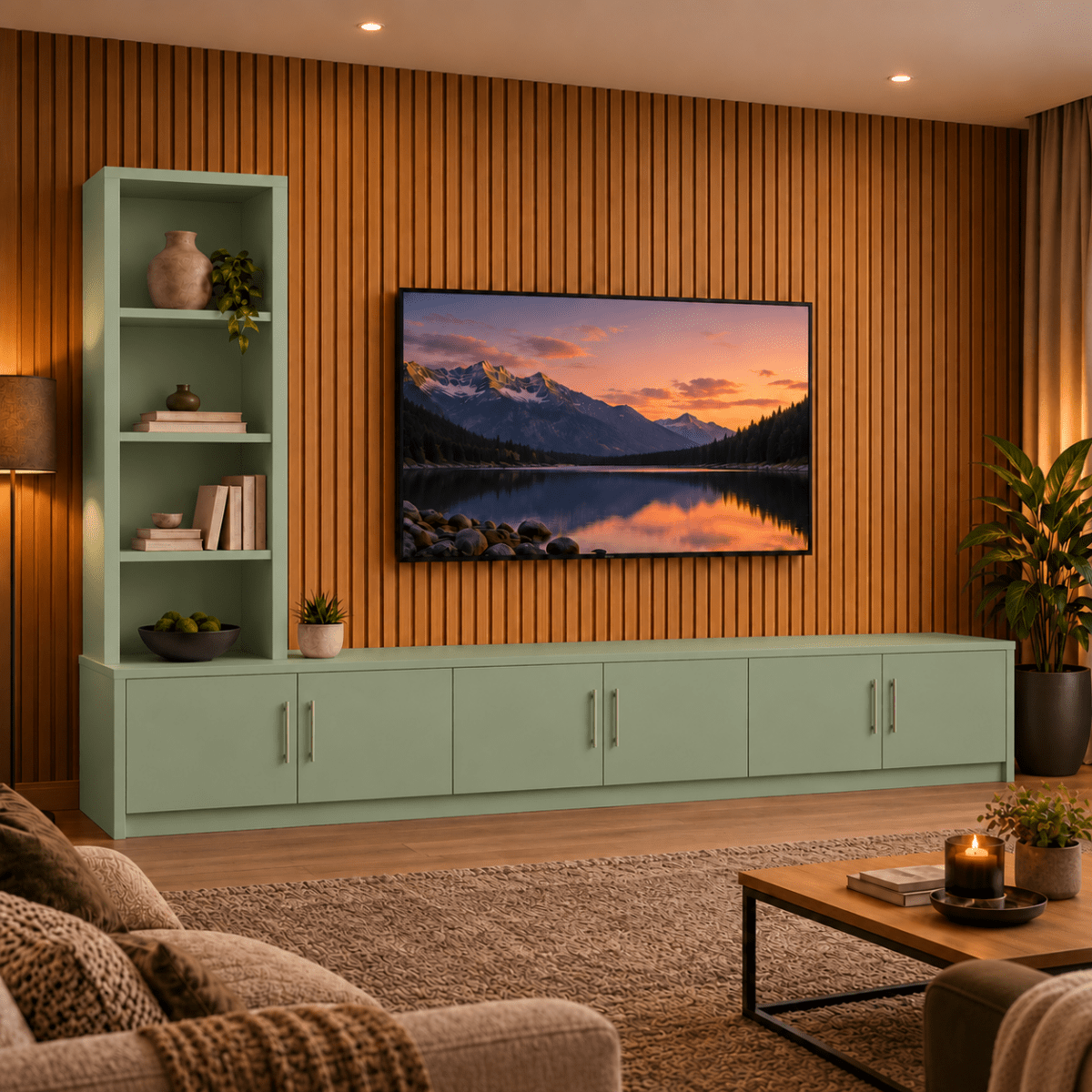 Shire Smooth Media Wall Unit - Left Hand Bookcase 28 - Online Bedrooms