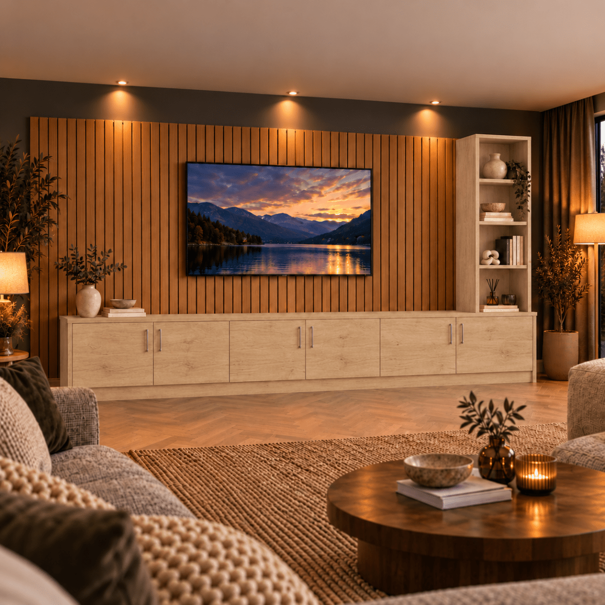 Shire Smooth Media Wall Unit - Right Hand Bookcase 29 - Online Bedrooms