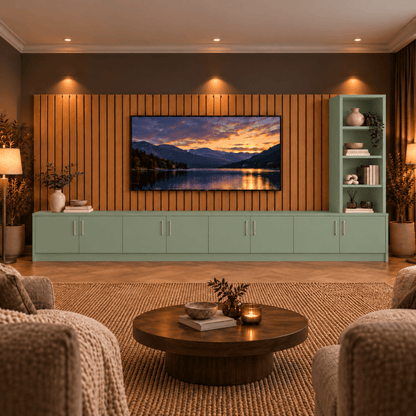 Shire Smooth Media Wall Unit - Right Hand Bookcase 49 - Online Bedrooms