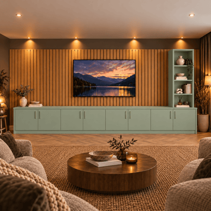 Shire Smooth Media Wall Unit - Right Hand Bookcase 56 - Online Bedrooms