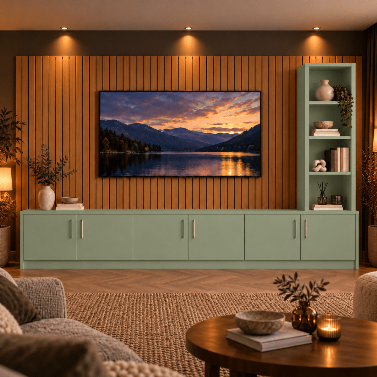 Shire Smooth Media Wall Unit - Right Hand Bookcase 35 - Online Bedrooms