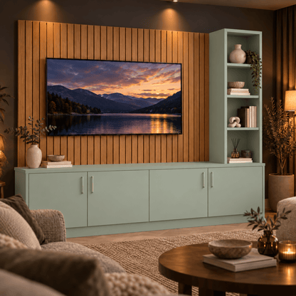 Shire Smooth Media Wall Unit - Right Hand Bookcase 8 - Online Bedrooms