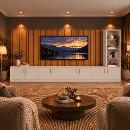 Shire Smooth Media Wall Unit - Right Hand Bookcase 45 - Online Bedrooms