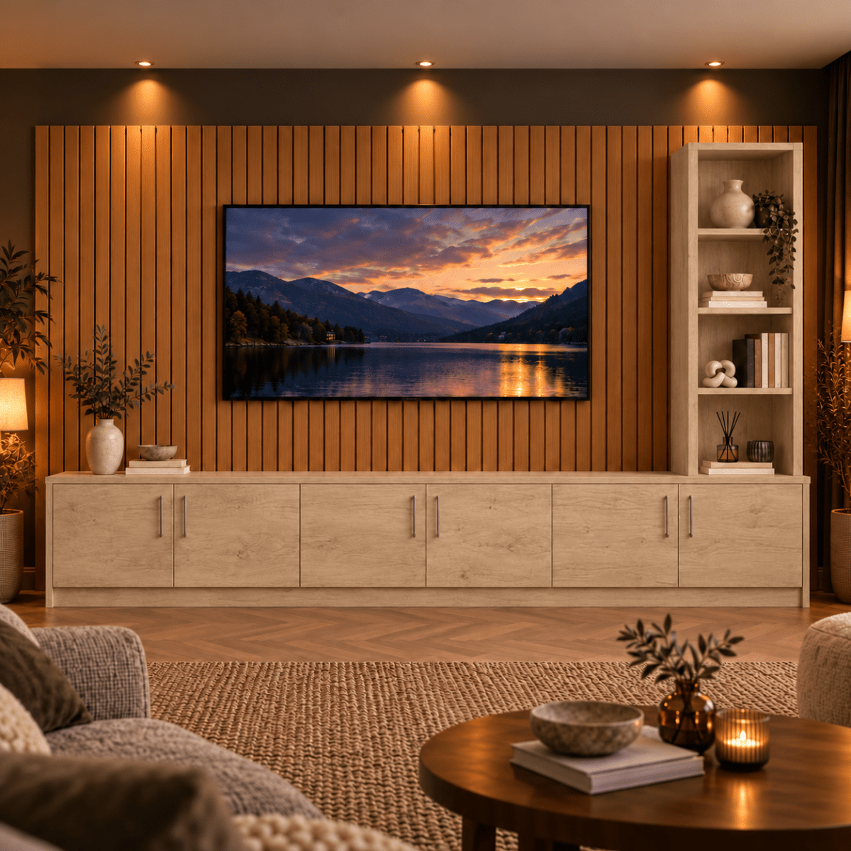 Shire Smooth Media Wall Unit - Right Hand Bookcase 36 - Online Bedrooms
