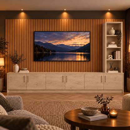 Shire Smooth Media Wall Unit - Right Hand Bookcase 36 - Online Bedrooms