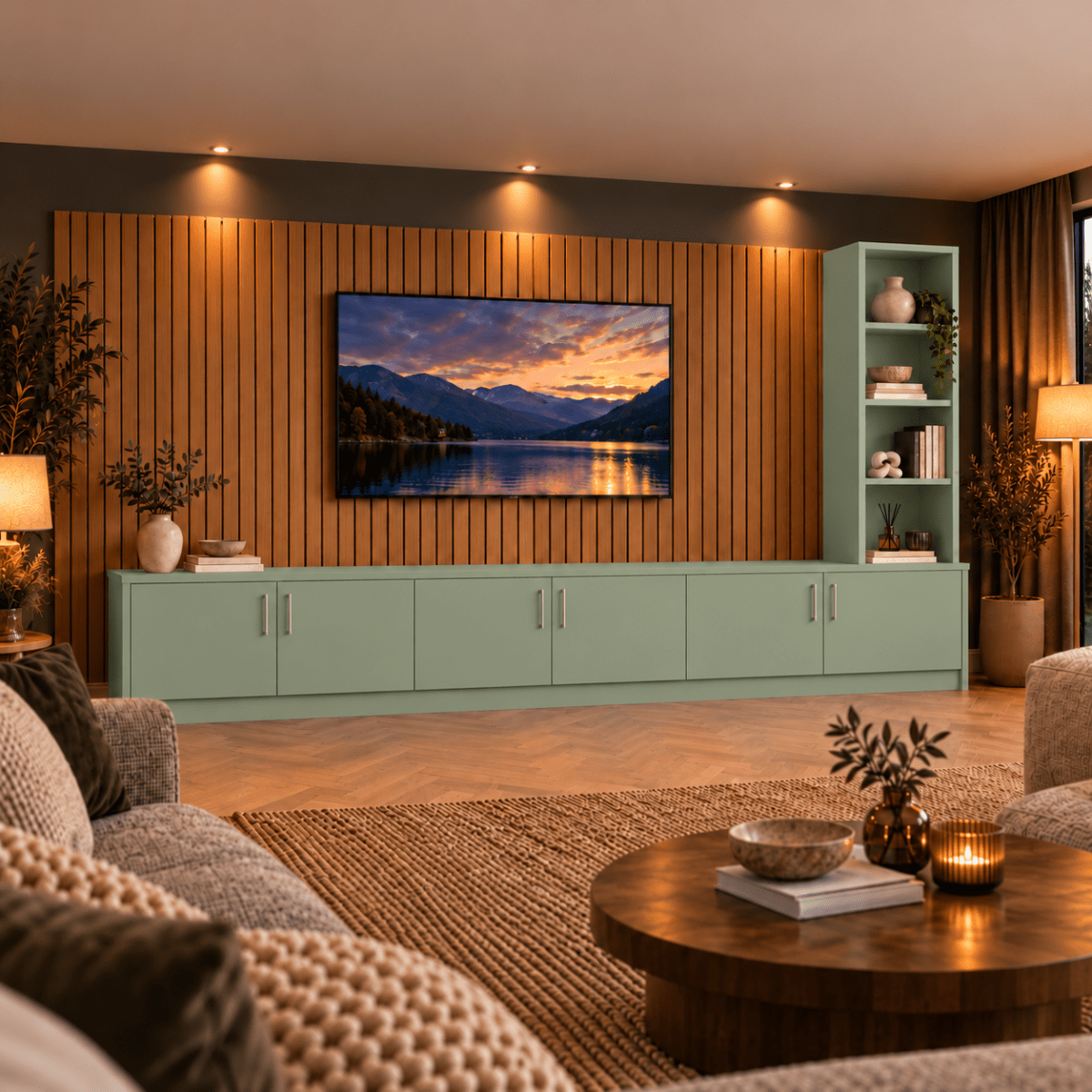 Shire Smooth Media Wall Unit - Right Hand Bookcase 28 - Online Bedrooms
