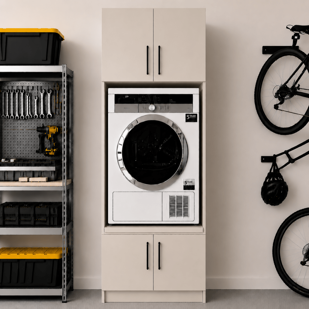 Single Washer & Dryer Appliance Cabinet 9 - Online Bedrooms