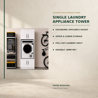 Single Washing Machine / Tumble Dryer Appliance Cabinet 2 - Online Bedrooms