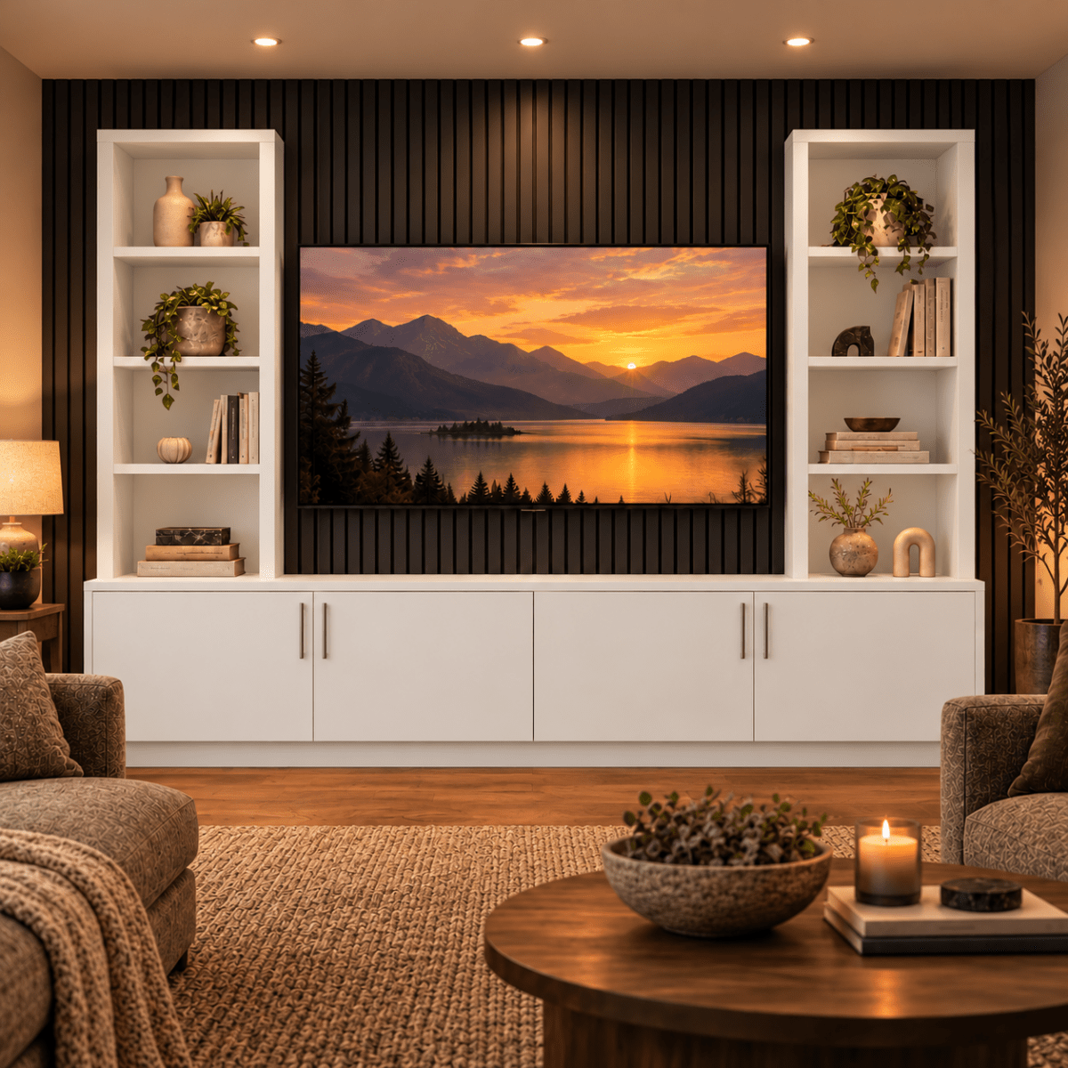 Southwell Smooth Media Wall Double Bookcase Unit 1 - Online Bedrooms