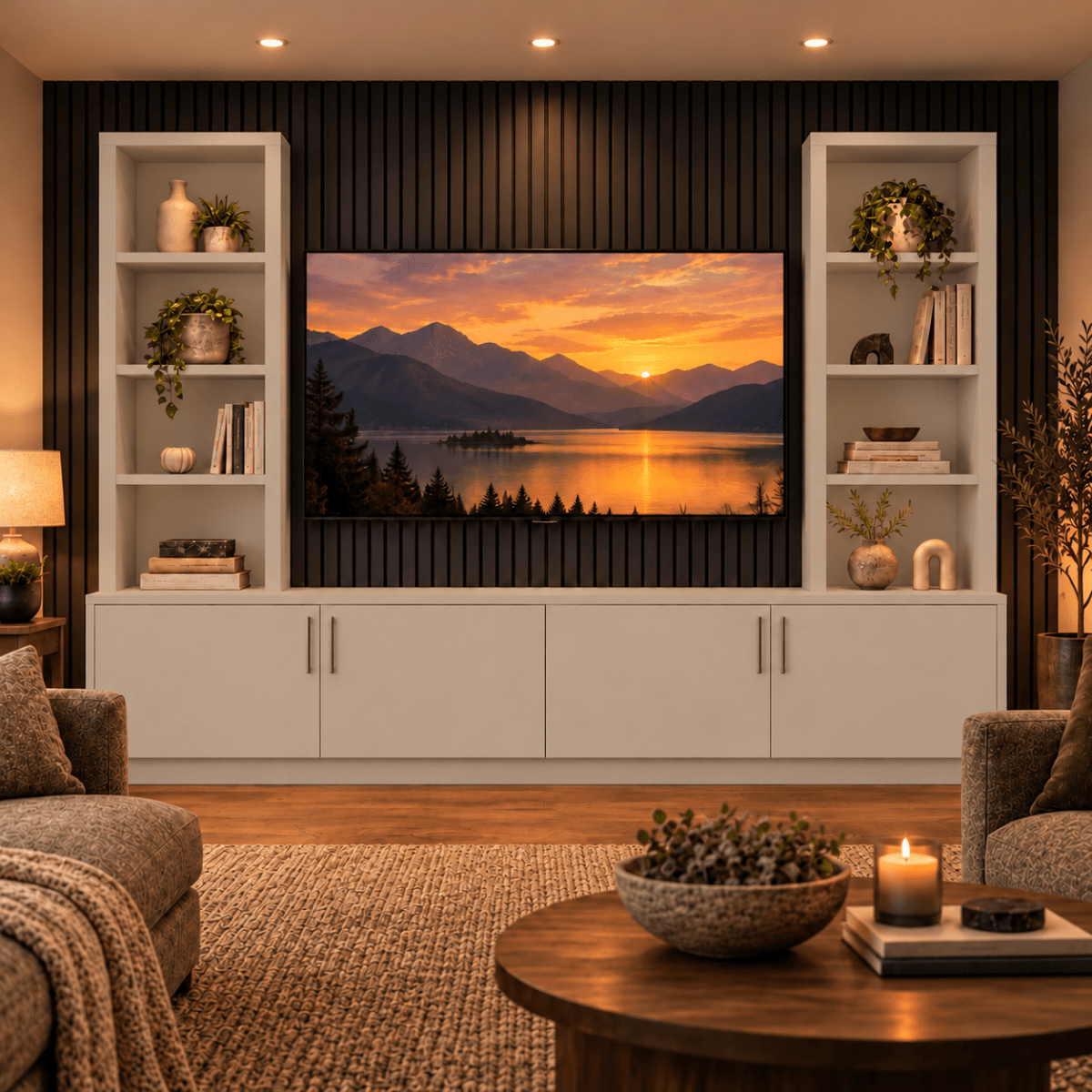 Southwell Smooth Media Wall Double Bookcase Unit 3 - Online Bedrooms