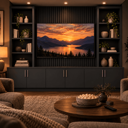 Southwell Smooth Media Wall Double Bookcase Unit 8 - Online Bedrooms