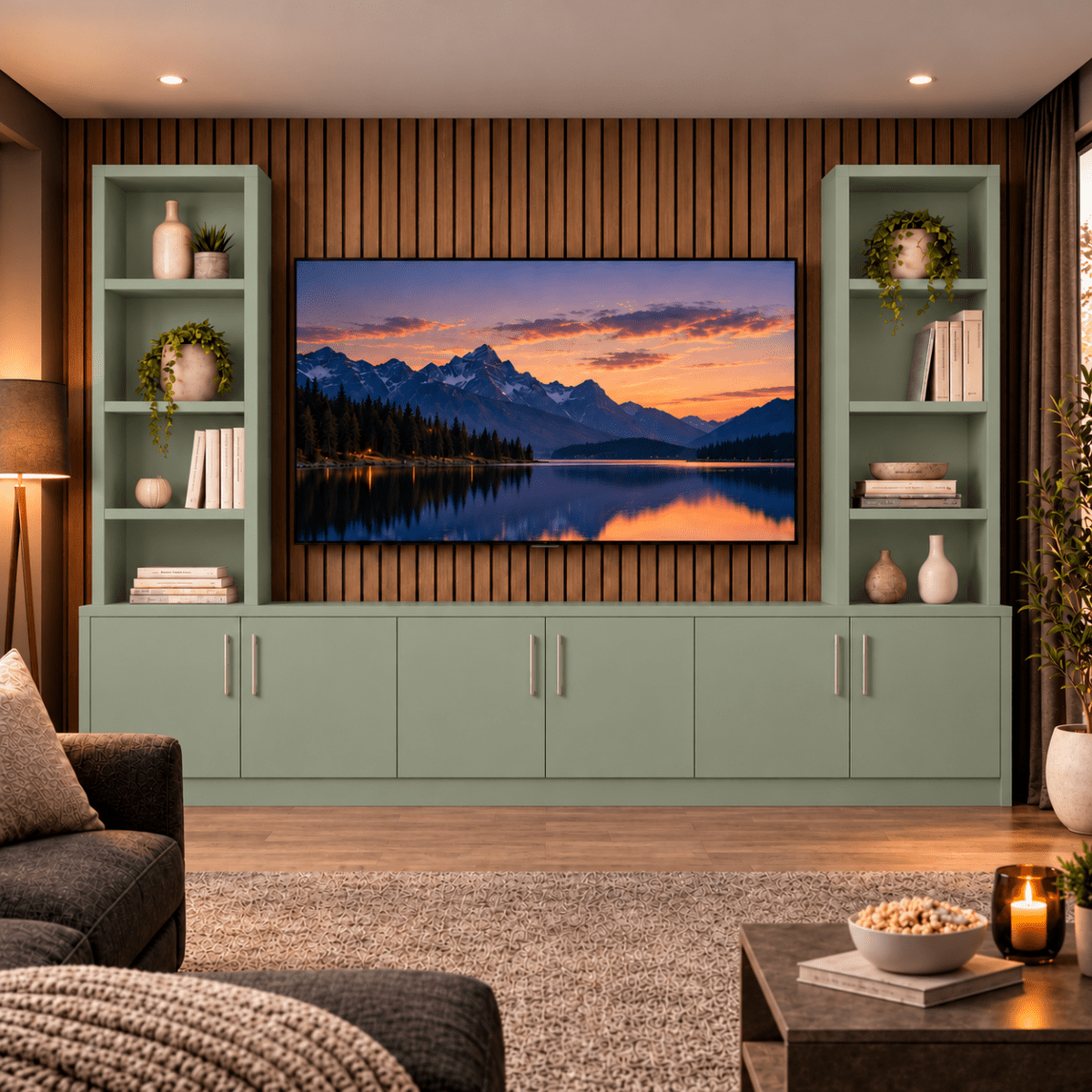 Southwell Tall Smooth Media Wall Double Bookcase Unit 21 - Online Bedrooms