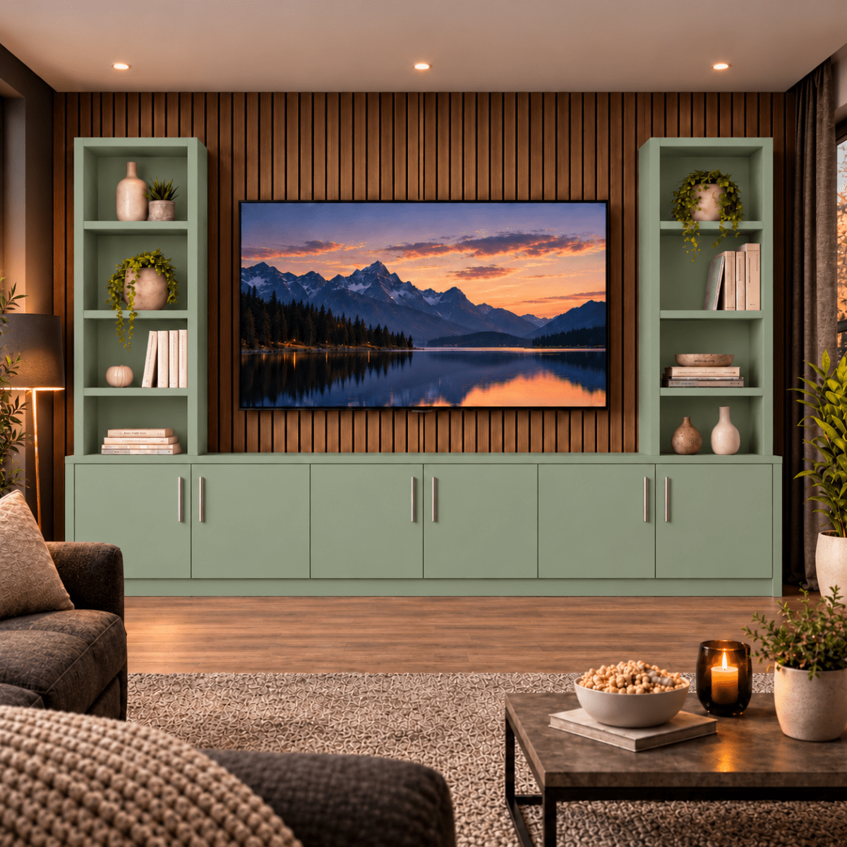 Southwell Tall Smooth Media Wall Double Bookcase Unit 35 - Online Bedrooms
