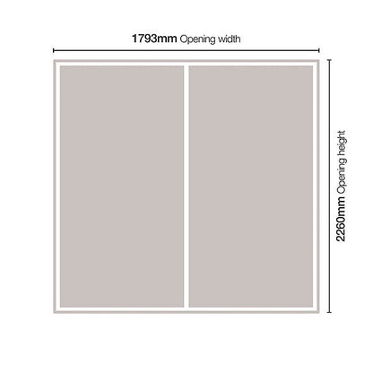 Spacepro Classic 4 Panel 2 Door Sliding Wardrobe Door Kit (H)2260mm (W)1793mm 4 - Online Bedrooms