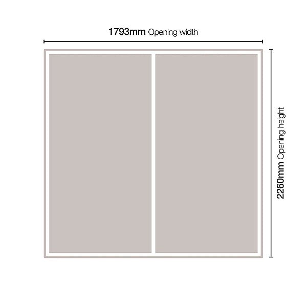 Spacepro Classic 4 Panel 2 Door Sliding Wardrobe Door Kit (H)2260mm (W)1793mm 4 - Online Bedrooms