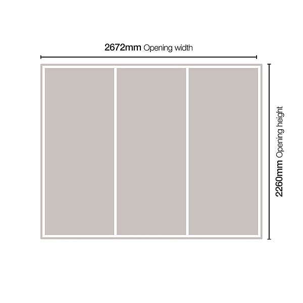 Spacepro Classic 4 Panel 3 Door Sliding Wardrobe Door Kit (H)2260mm (W)2672mm 4 - Online Bedrooms