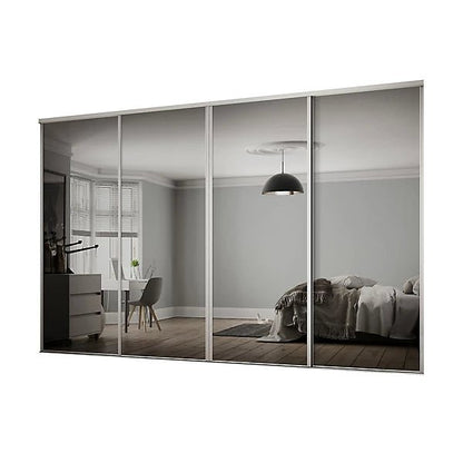 Spacepro Classic Single Panel 4 Door Sliding Wardrobe Door Kit (H)2260mm (W)2978mm 1 - Online Bedrooms