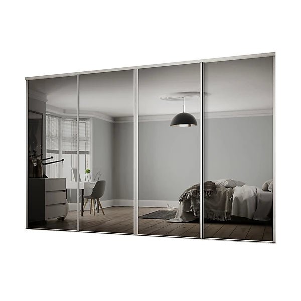 Spacepro Classic Single Panel 4 Door Sliding Wardrobe Door Kit (H)2260mm (W)2978mm 1 - Online Bedrooms