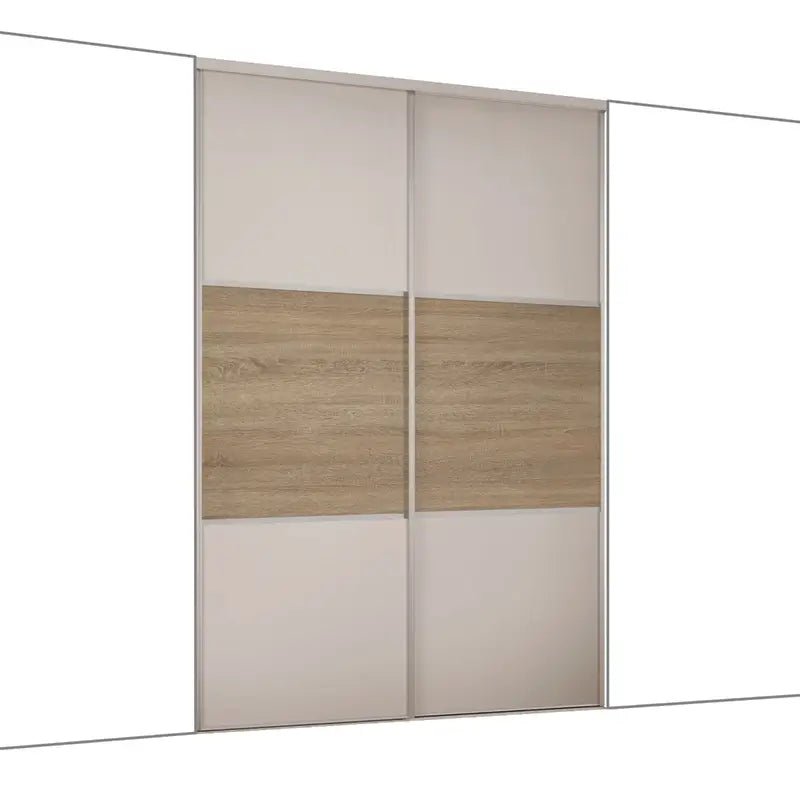 Spacepro Classic Wideline 2 Door Sliding Wardrobe Door Kit (H)2260mm (W)1793mm 1 - Online Bedrooms
