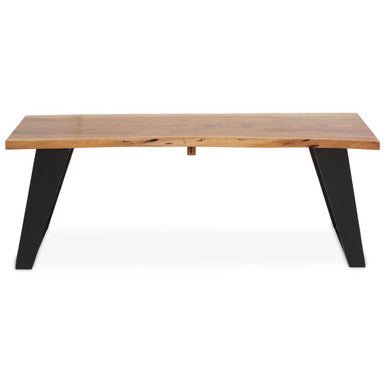 Surax Acacia Wood Live Edge Coffee Table 10 - Online Bedrooms