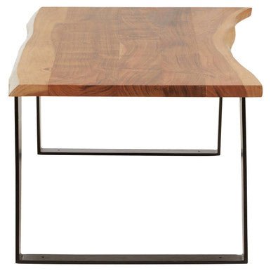 Surax Acacia Wood Live Edge Coffee Table 5 - Online Bedrooms