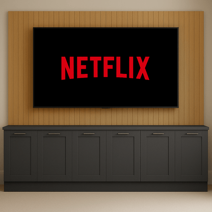 Tall Media Wall Entertainment Base Unit - For Up to 130" TVs 5 - Online Bedrooms