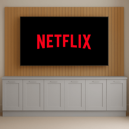 Tall Media Wall Entertainment Base Unit - For Up to 130" TVs 2 - Online Bedrooms