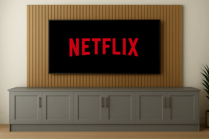 Tall Media Wall Entertainment Base Unit - For Up to 130" TVs 8 - Online Bedrooms