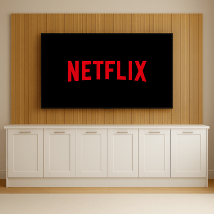 Tall Media Wall Entertainment Base Unit - For Up to 130" TVs 3 - Online Bedrooms