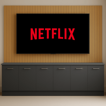 Tall Media Wall Entertainment Base Unit - For Up to 130" TVs 6 - Online Bedrooms